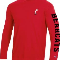 Best reviews of ❤️ Champion Men's Cincinnati Bearcats Red Long Sleeve Crew T-Shirt For Men ✔️