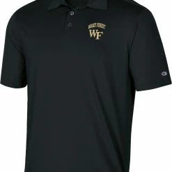 Coupon 🎁 Champion Men's Wake Forest Demon Deacons Black Performance Polo For Men ✨