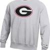 New ⭐ Champion Men's Georgia Bulldogs Grey Reverse Weave Crew Sweatshirt For Men 👍 -Cheap Champion Store unnamed file 667