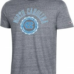 Hot Sale 😉 Champion Men's North Carolina Tar 👠 Heels Grey Triblend T-Shirt For Men 😀
