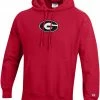 Best Pirce 💯 Champion Men's Georgia Bulldogs Red Reverse Weave Crew Pullover Sweatshirt For Men 🤩