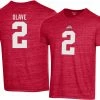Cheapest 😉 Champion Men's Ohio State Buckeyes Chris Olave #2 Scarlet T-Shirt For Men 🔥