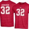 Hot Sale ❤️ Champion Men's Ohio State Buckeyes TreVeyon Henderson #32 Scarlet T-Shirt For Men 🌟