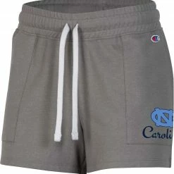 Promo ✨ Champion 👩 Women's North Carolina Tar 👠 Heels Gray French Terry Shorts For 👩 Women 🧨