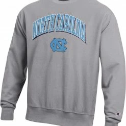 Best reviews of ⌛ Champion Men's North Carolina Tar 👠 Heels Grey Pullover Crew Sweatshirt For Men 🥰