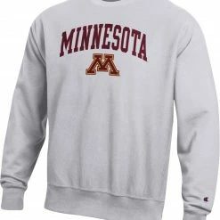 Best reviews of 🌟 Champion Men's Minnesota Golden Gophers Grey Reverse Weave Crew Sweatshirt For Men 🔥
