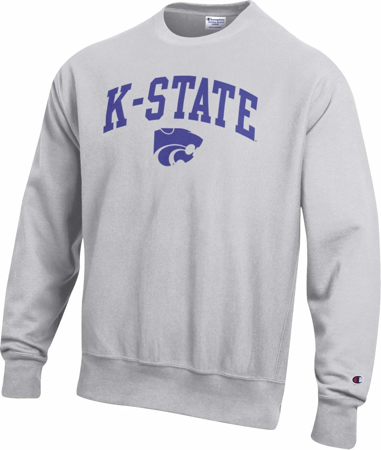 Best Sale ๐ Champion Men's Kansas State Wildcats Grey Reverse Weave Crew Sweatshirt For Men ๐ 3 Best Sale ๐ Champion Men's Kansas State Wildcats Grey Reverse Weave Crew Sweatshirt For Men ๐
