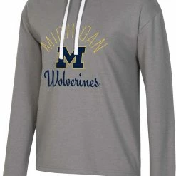 Outlet 🎉 Champion 👩 Women's Michigan Wolverines Gray French Terry Cropped Pullover Hoodie For 👩 Women 🛒
