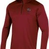 Best Pirce 😍 Champion Men's South Carolina Gamecocks Garnet Quarter-Zip Pullover 👚 Shirt For Men 🛒
