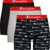 Best Pirce 🤩 Champion Men's Everyday Cotton Stretch 6" Boxer Briefs - 3 Pack For Men Blk/oxf Hth G/blk C Scrpt ⌛