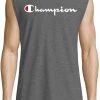 Discount 👏 Champion Men's Classic Jersey Script Logo Graphic Muscle Tank Top For Men White ❤️