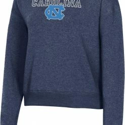 Discount 😍 Champion Men's North Carolina Tar 👠 Heels Grey University Pullover Crew Sweatshirt For 👩 Women 🤩