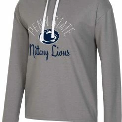 Best Sale 🎁 Champion 👩 Women's Penn State Nittany Lions Gray French Terry Cropped Pullover Hoodie For 👩 Women 🥰