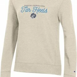 Brand new 🎁 Champion 👩 Women's North Carolina Tar 👠 Heels White University 2.0 Pullover Crew Sweatshirt For 👩 Women 🧨