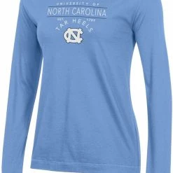 Cheap 🔥 Champion 👩 Women's North Carolina Tar 👠 Heels Carolina Blue University 2.0 Long Sleeve 👚 Shirt For 👩 Women ❤️