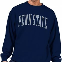 Cheapest 😉 Champion Men's Big & Tall Penn State Nittany Lions Blue Reverse Weave Crew Sweatshirt For Men 🔔